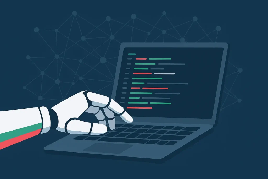 Minimalist illustration of AI and-web development Web Development in Bangladesh scaled
